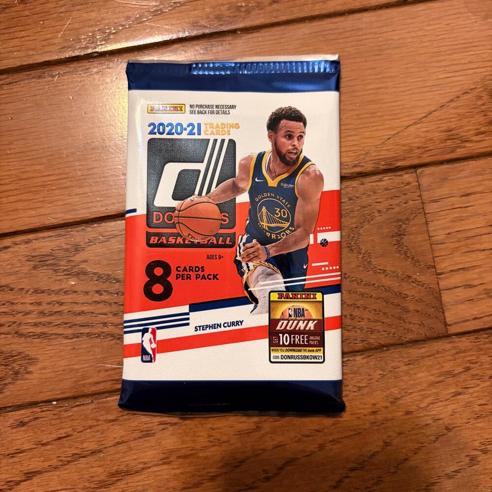 2020-21 Panini Donruss NBA Basketball 8 Card Pack Steph Curry SEALED